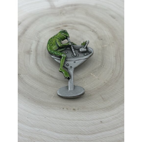 Jonette Jewelry Jewelry - "JJ" Jonette Jewelry 'FROG Drinking Martini' Pin ~ It's 5 pm somewhere!